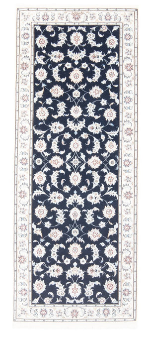 Läufer Perser - Nain - Royal - 202 x 78 cm - dunkelblau