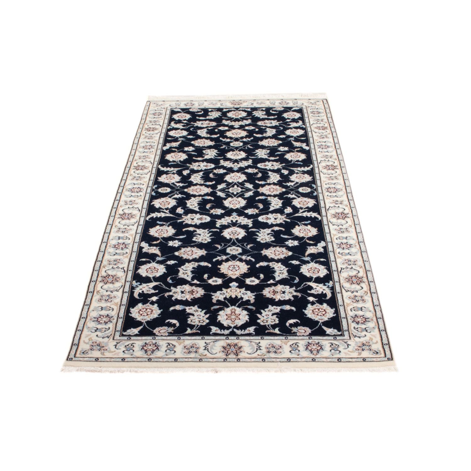 Läufer Perser - Nain - Royal - 202 x 78 cm - dunkelblau