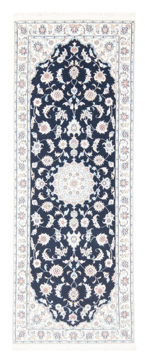Läufer Perser - Nain - Royal - 201 x 78 cm - dunkelblau