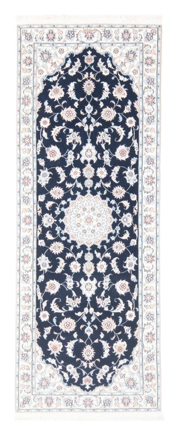 Läufer Perser - Nain - Royal - 201 x 78 cm - dunkelblau