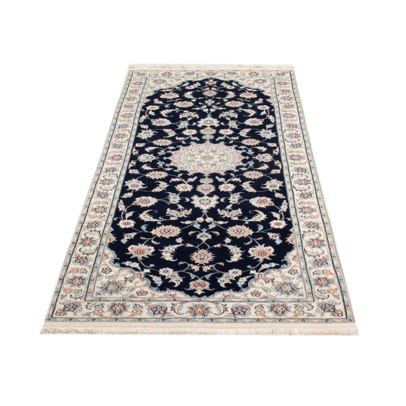 Läufer Perser - Nain - Royal - 201 x 78 cm - dunkelblau