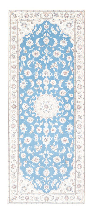 Läufer Perser - Nain - Royal - 197 x 82 cm - hellblau