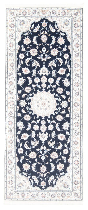 Läufer Perser - Nain - Royal - 198 x 81 cm - dunkelblau