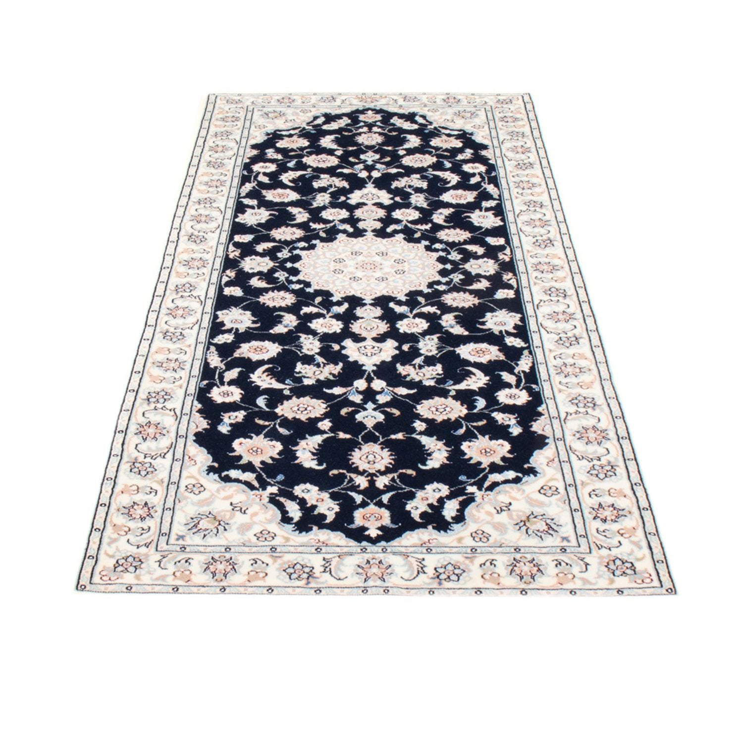 Läufer Perser - Nain - Royal - 198 x 81 cm - dunkelblau