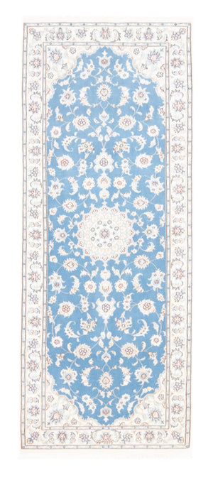 Läufer Perser - Nain - Royal - 204 x 82 cm - hellblau