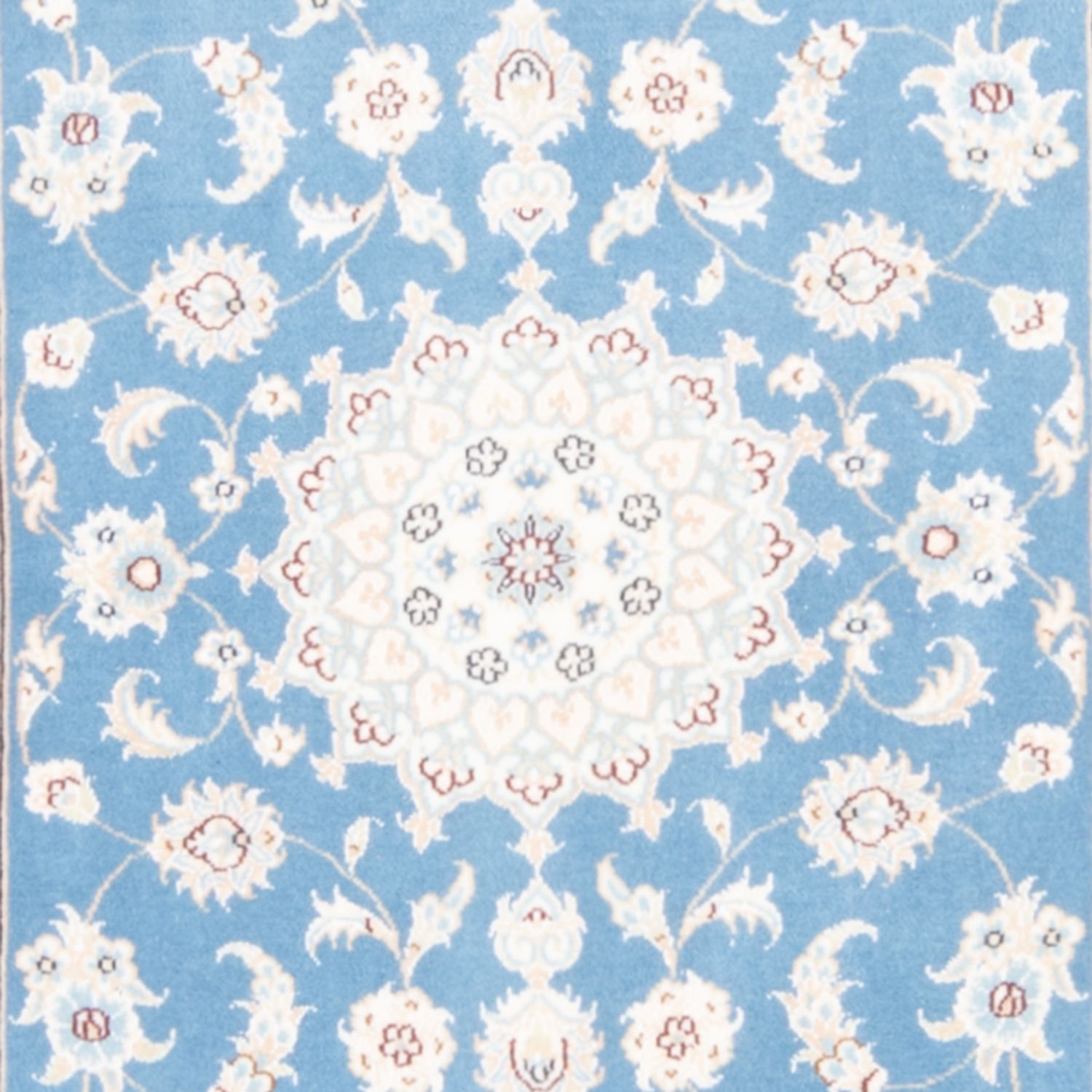 Läufer Perser - Nain - Royal - 204 x 82 cm - hellblau