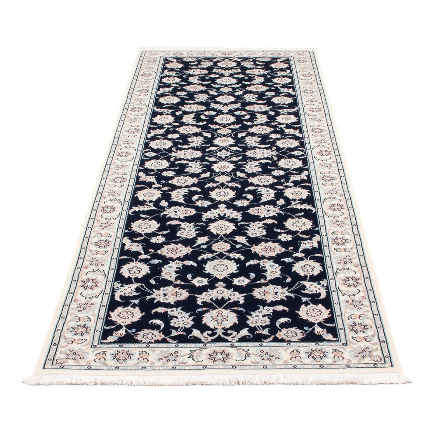 Läufer Perser - Nain - Premium - 248 x 82 cm - dunkelblau