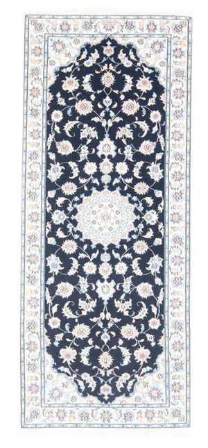 Läufer Perser - Nain - Royal - 194 x 82 cm - dunkelblau
