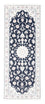 Läufer Perser - Nain - Royal - 200 x 80 cm - dunkelblau
