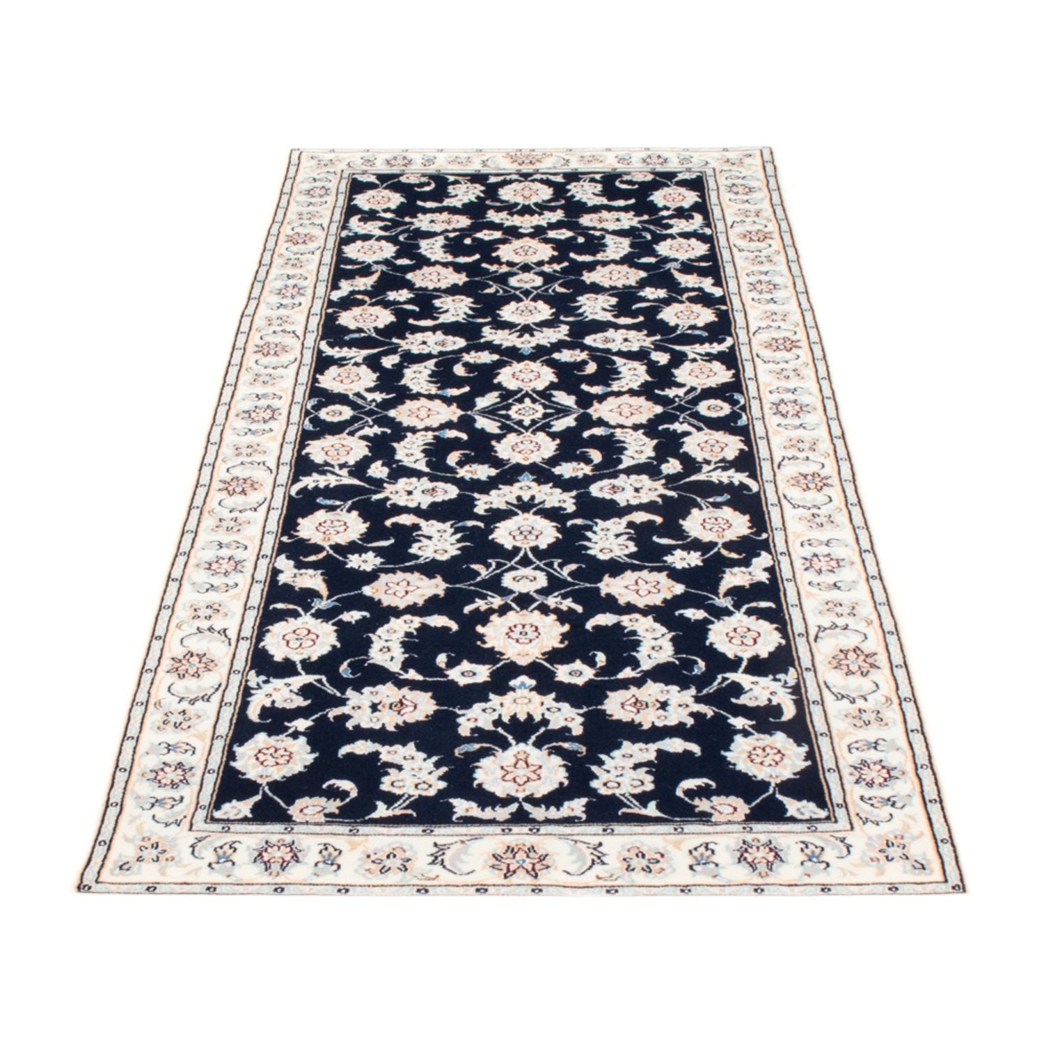 Läufer Perser - Nain - Royal - 200 x 80 cm - dunkelblau