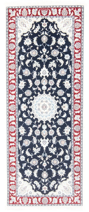 Läufer Perser - Nain - Royal - 203 x 81 cm - dunkelblau