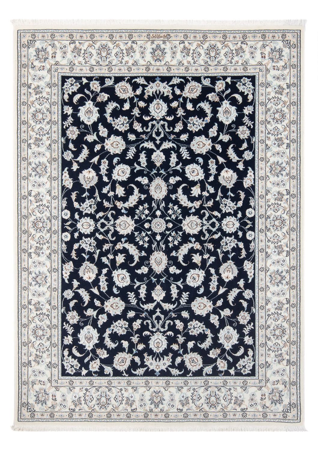 Perserteppich - Nain - Premium - 203 x 150 cm - dunkelblau