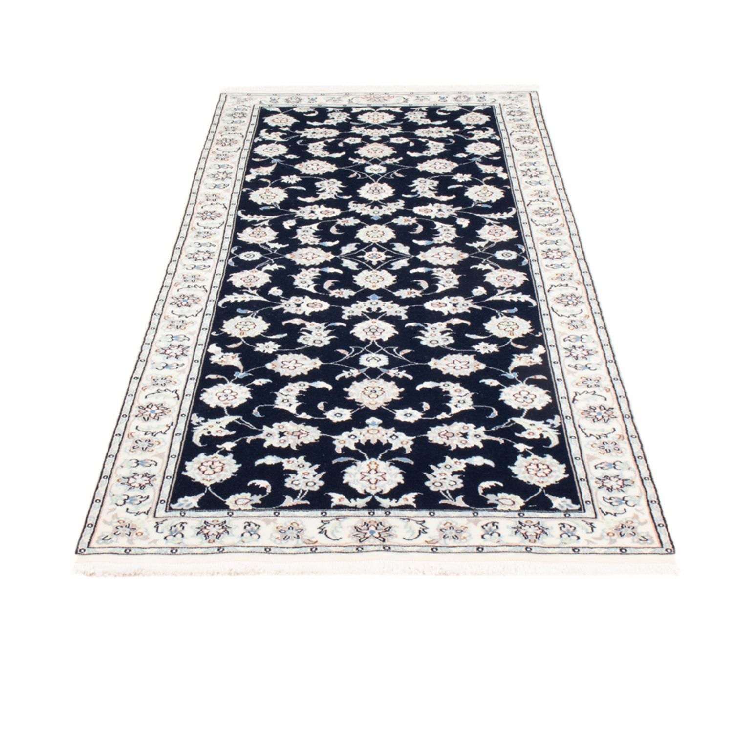 Läufer Perser - Nain - Royal - 195 x 81 cm - dunkelblau