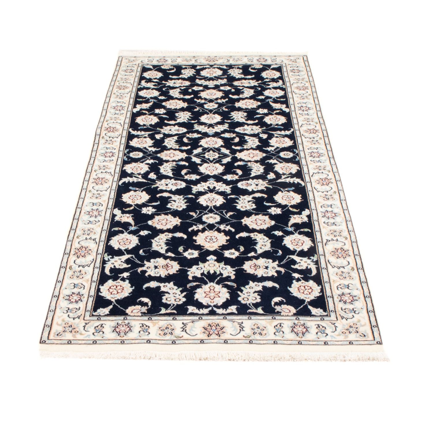 Läufer Perser - Nain - Royal - 197 x 80 cm - dunkelblau