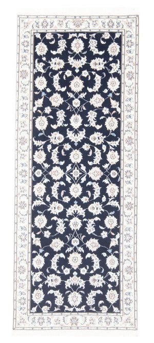 Läufer Perser - Nain - Royal - 196 x 80 cm - dunkelblau