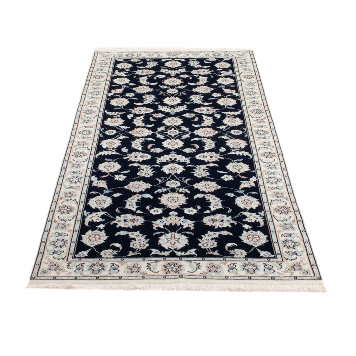Läufer Perser - Nain - Royal - 196 x 80 cm - dunkelblau