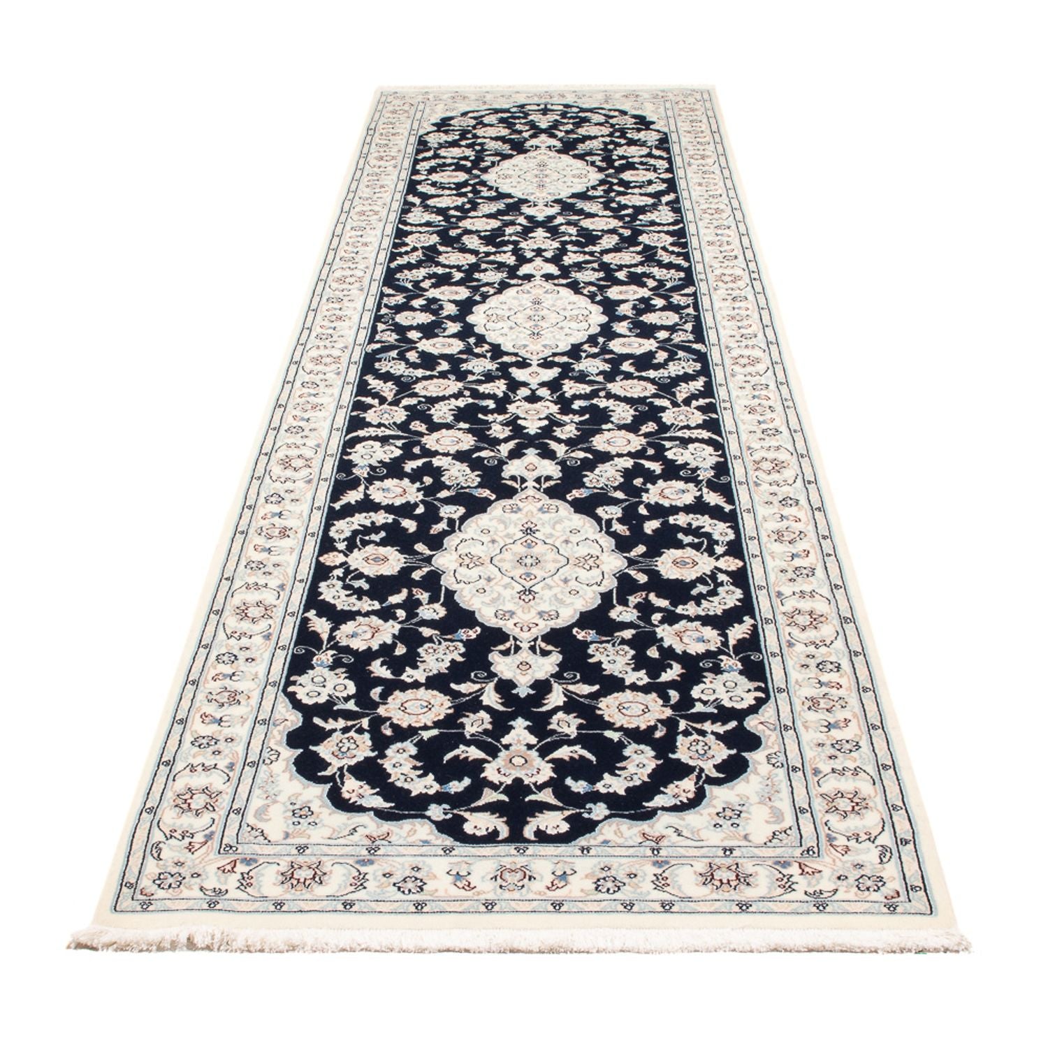 Läufer Perser - Nain - Premium - 339 x 86 cm - dunkelblau