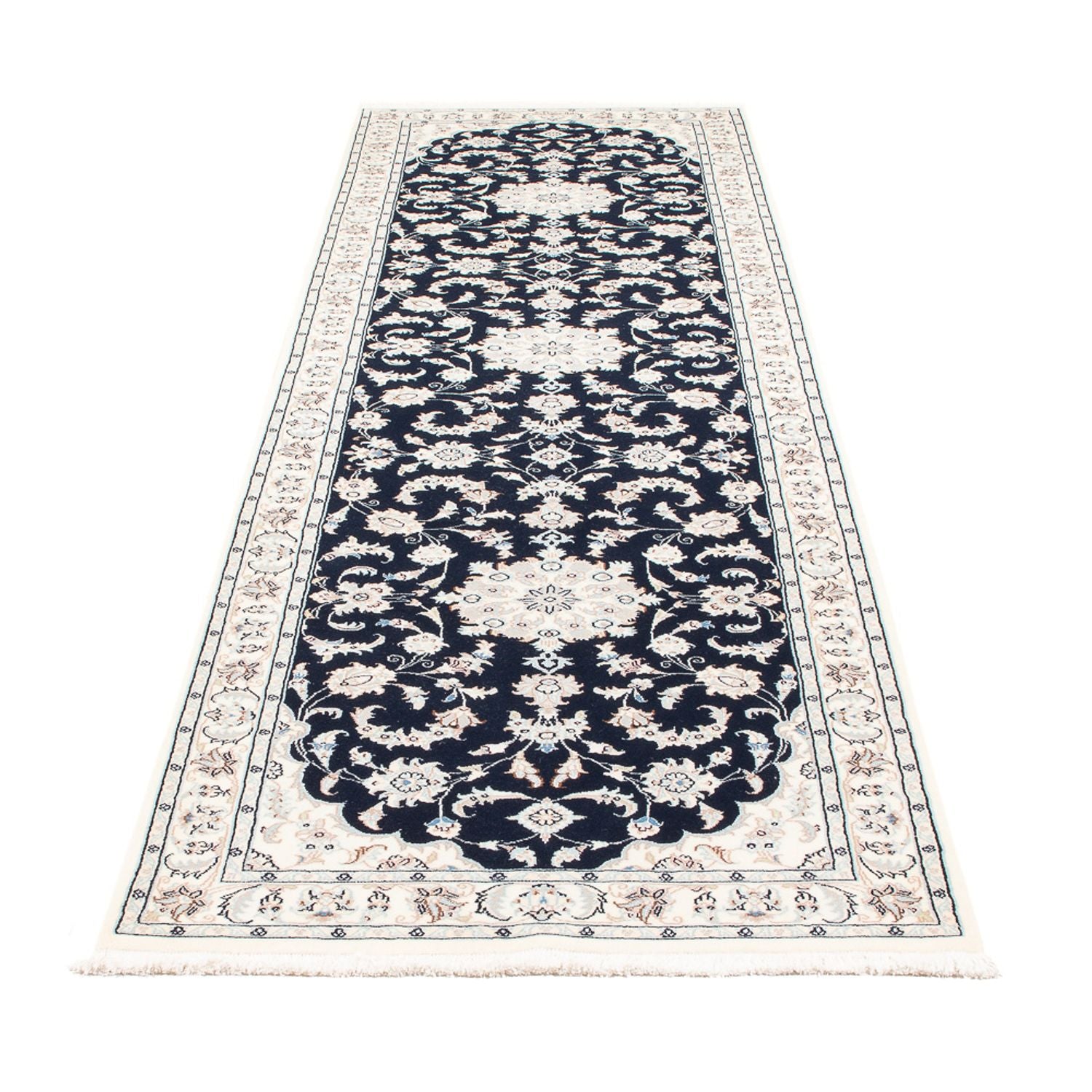 Läufer Perser - Nain - Premium - 297 x 82 cm - dunkelblau