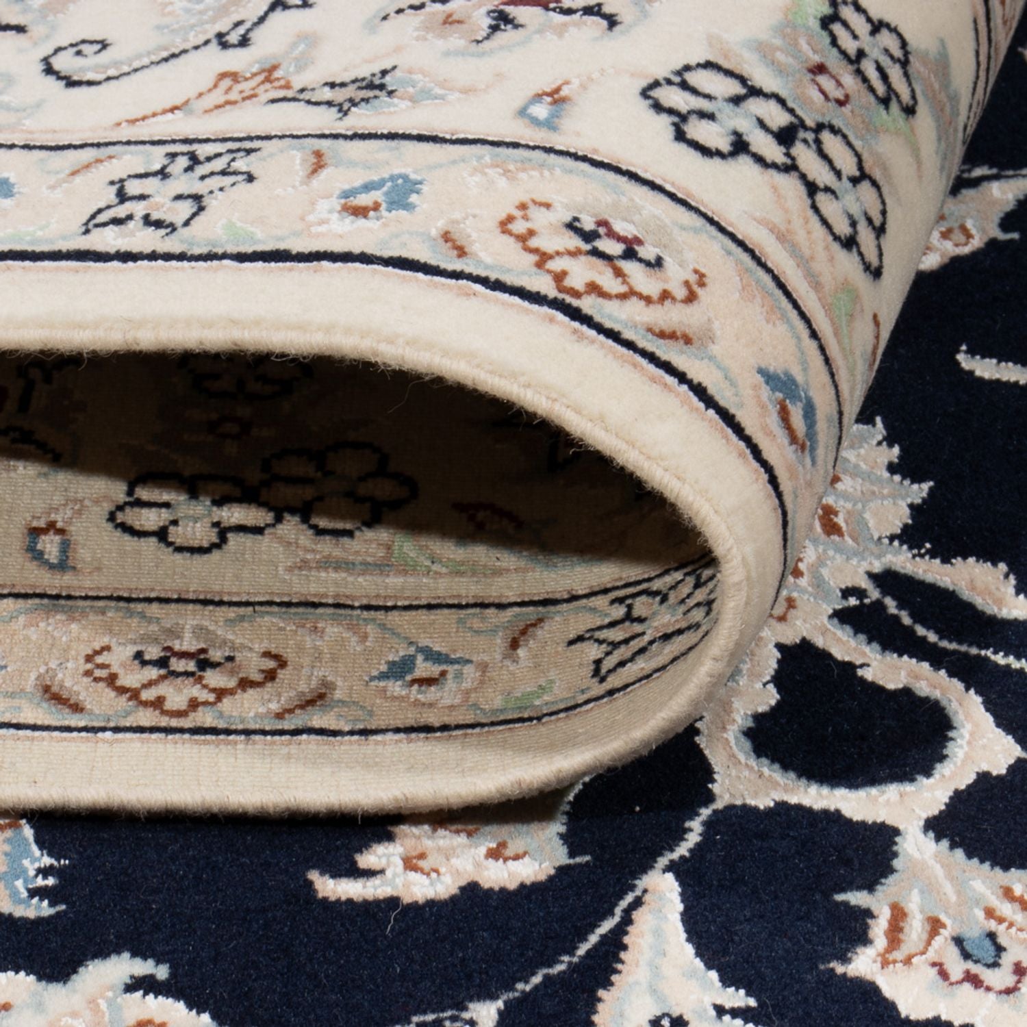 Perserteppich - Nain - 235 x 171 cm - dunkelblau