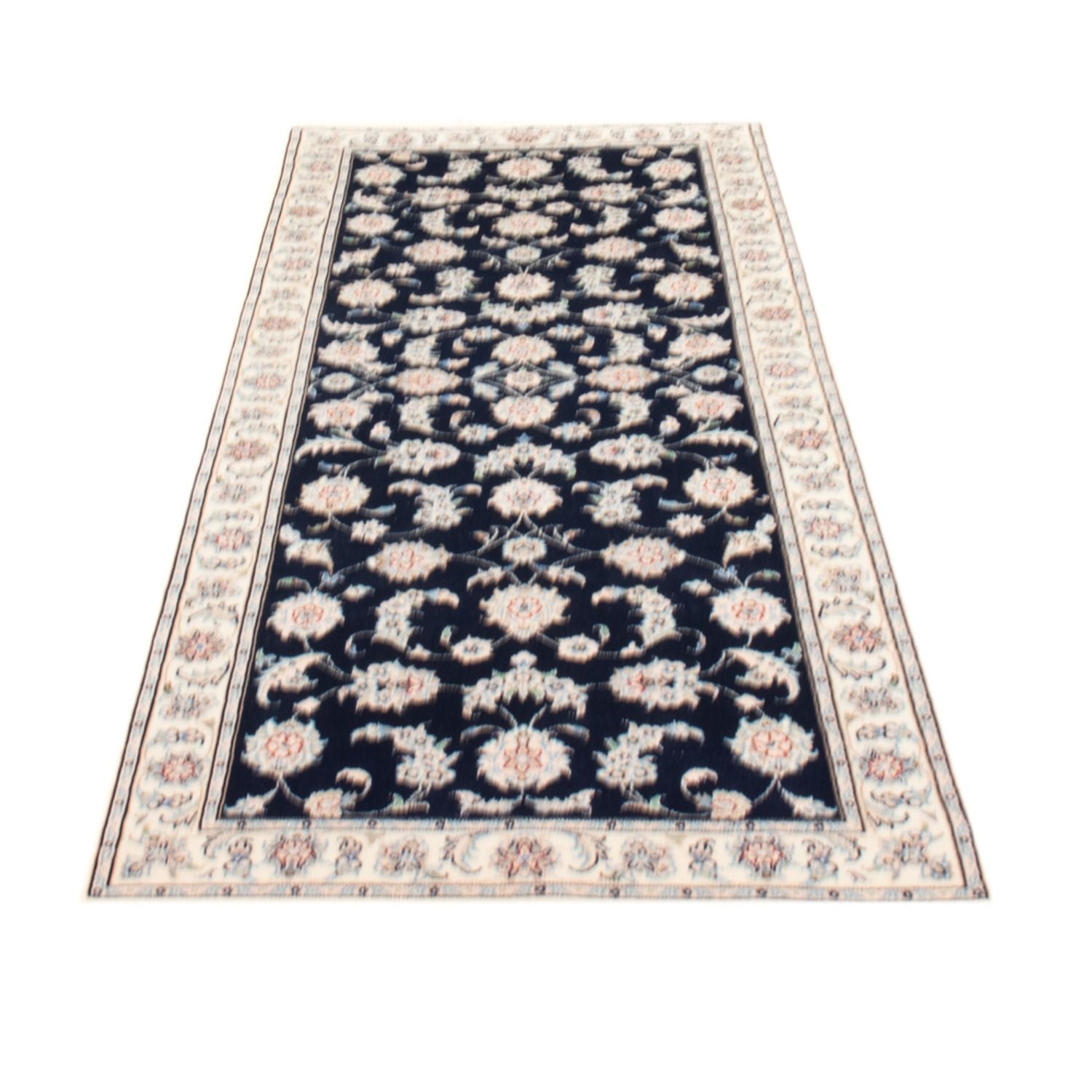 Läufer Perser - Nain - Royal - 203 x 80 cm - dunkelblau