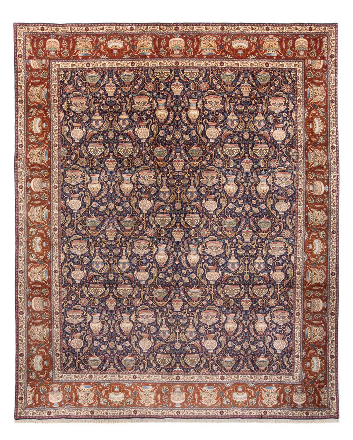 Perserteppich - Täbriz - 387 x 300 cm - dunkelblau