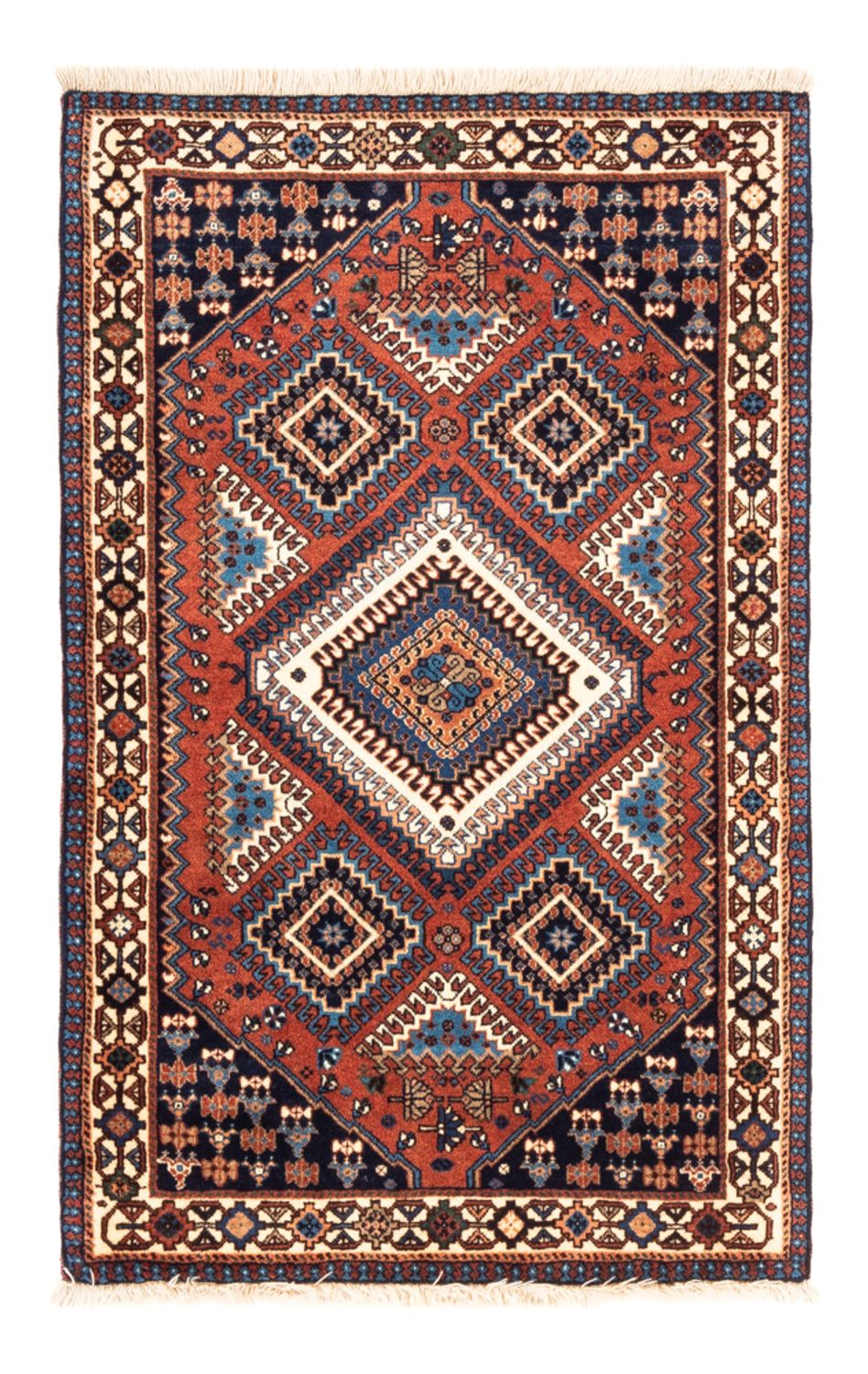 Perserteppich - Nomadic - 126 x 80 cm - rot