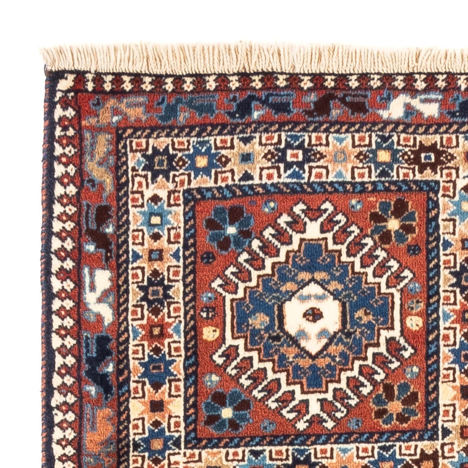 Perserteppich - Nomadic - 132 x 82 cm - mehrfarbig
