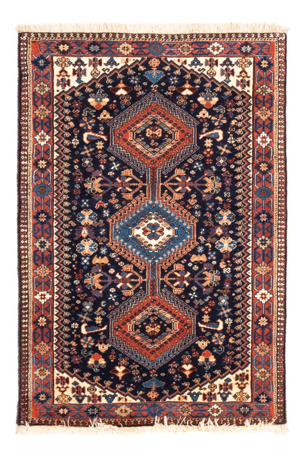 Perserteppich - Nomadic - 125 x 83 cm - dunkelblau