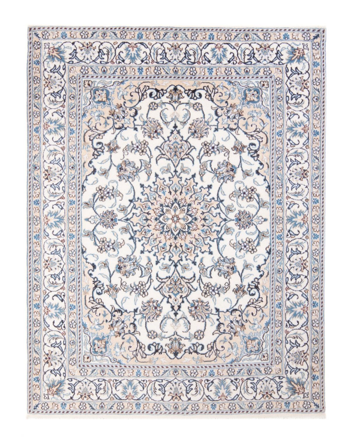 Perserteppich - Nain - Royal - 196 x 153 cm - creme