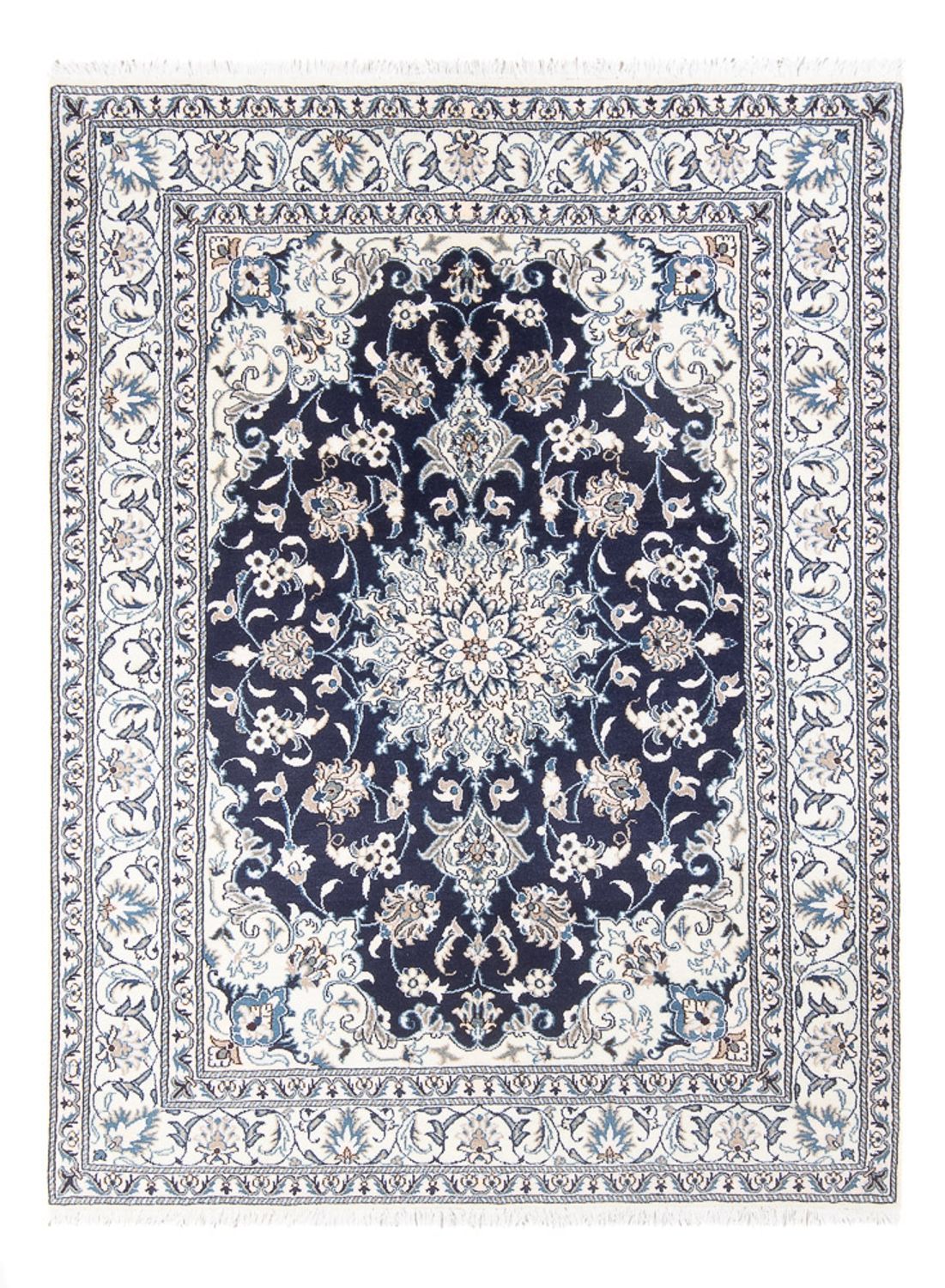 Perserteppich - Nain - Royal - 203 x 147 cm - dunkelblau