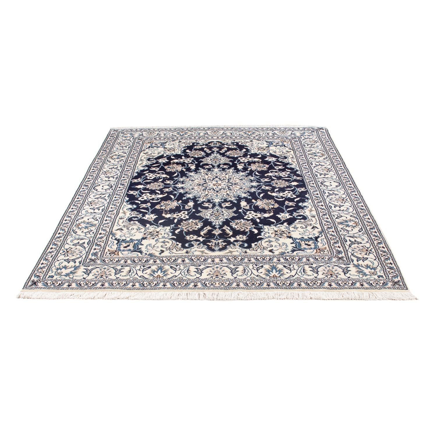 Perserteppich - Nain - Royal - 203 x 147 cm - dunkelblau
