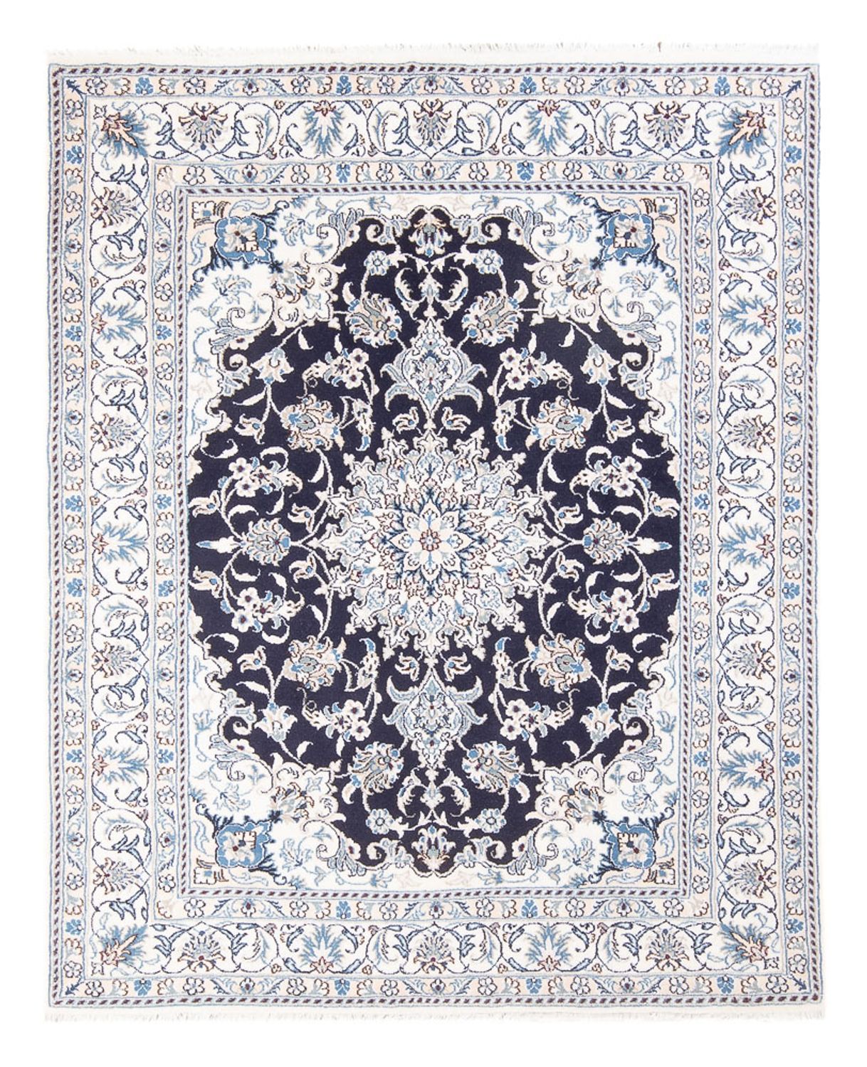 Perserteppich - Nain - Royal - 190 x 149 cm - dunkelblau