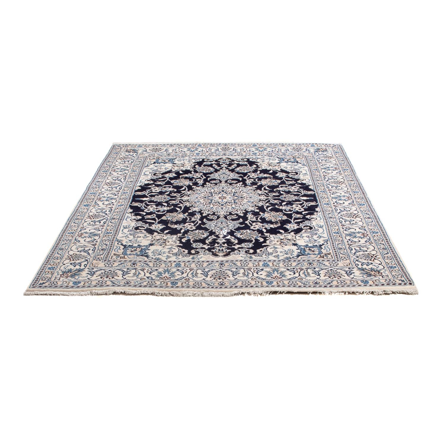Perserteppich - Nain - Royal - 190 x 149 cm - dunkelblau
