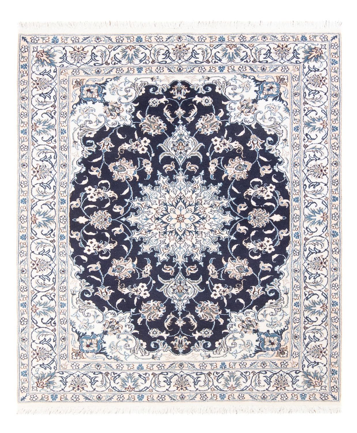 Perserteppich - Nain - Royal - 194 x 145 cm - dunkelblau