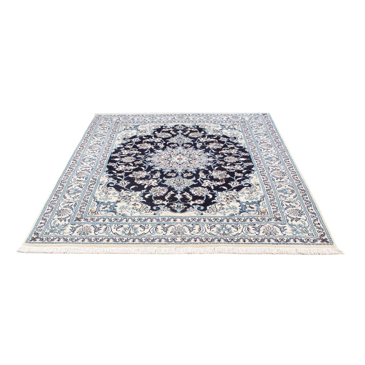 Perserteppich - Nain - Royal - 205 x 146 cm - dunkelblau