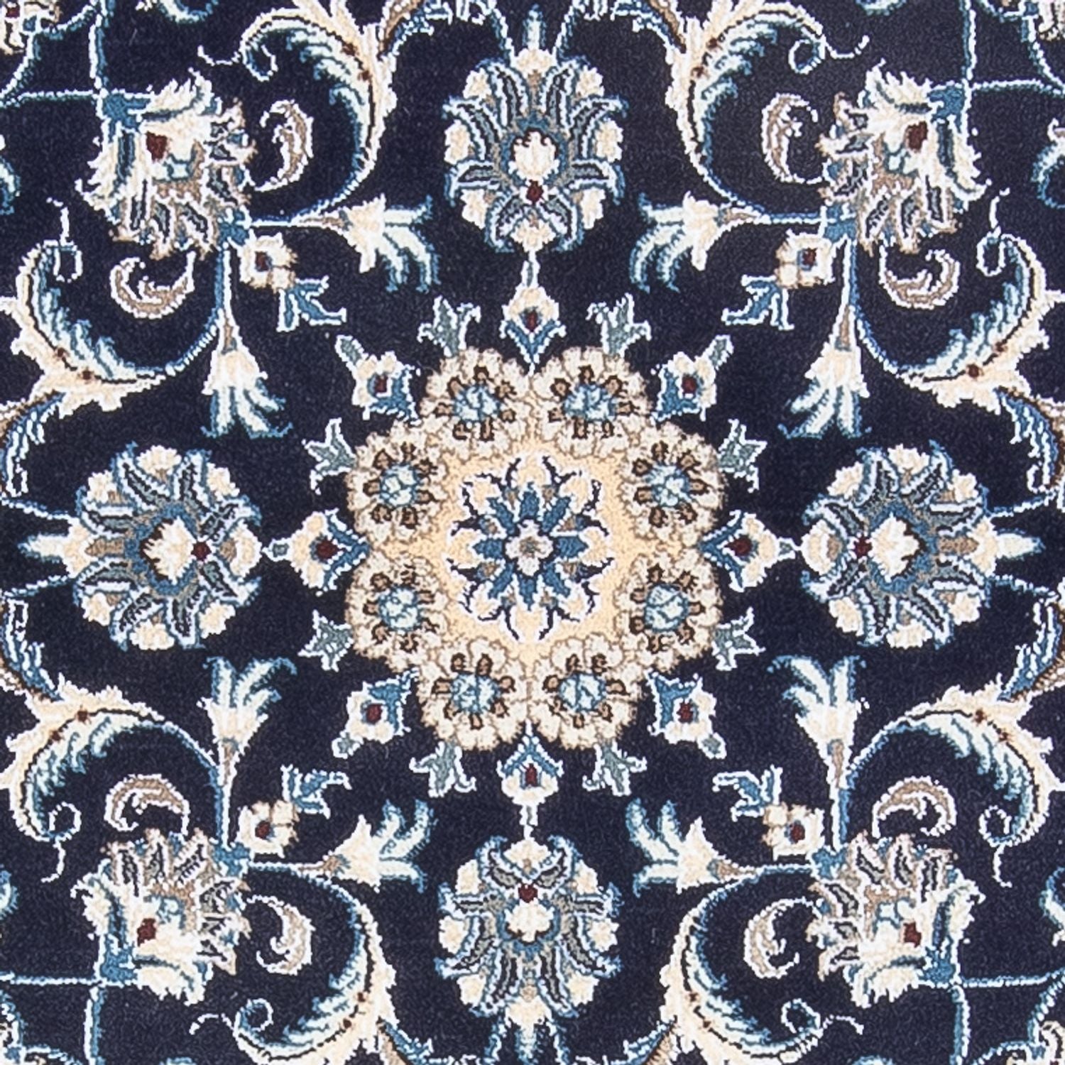 Perserteppich - Nain rund  - 150 x 150 cm - dunkelblau