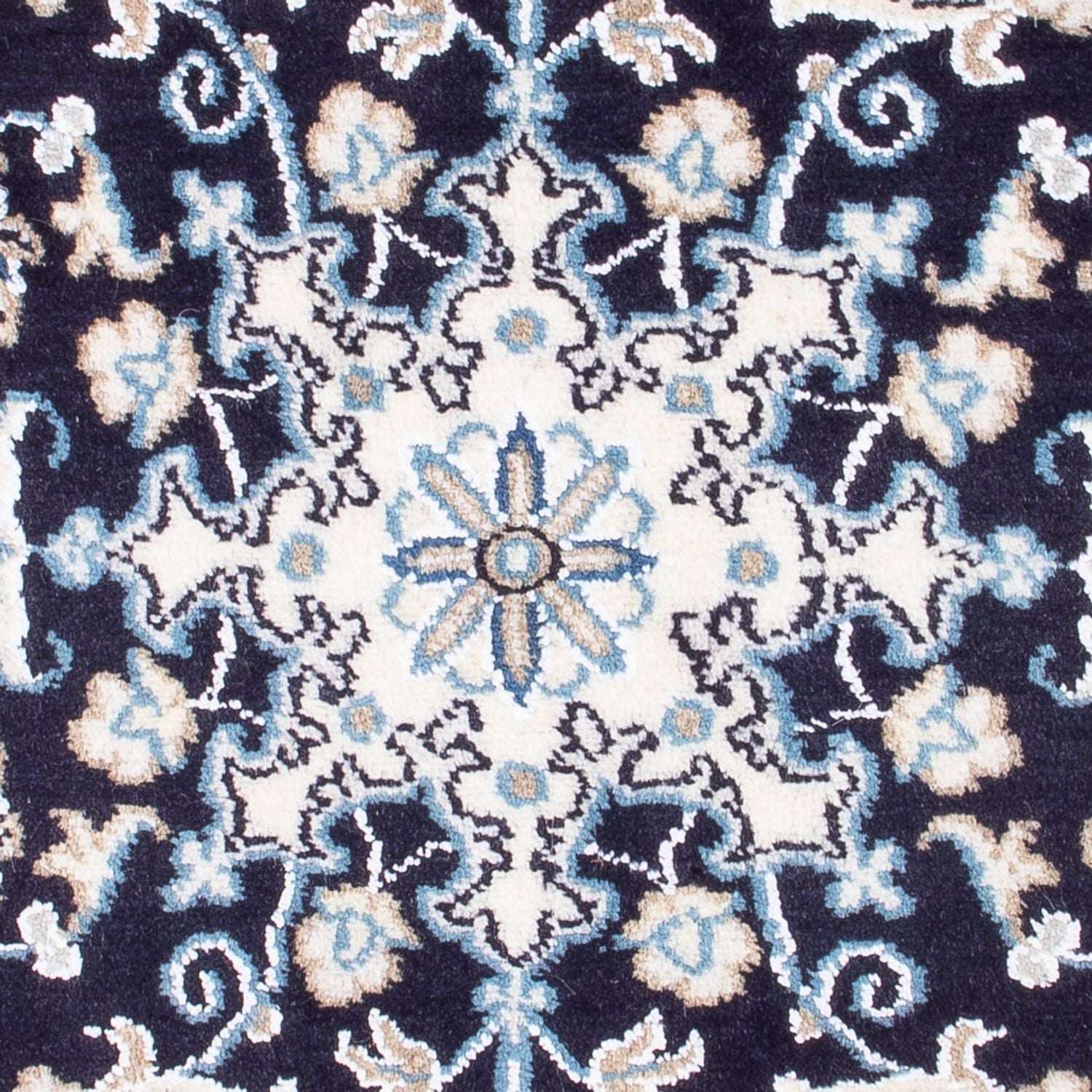 Perserteppich - Nain - Royal - 90 x 60 cm - dunkelblau