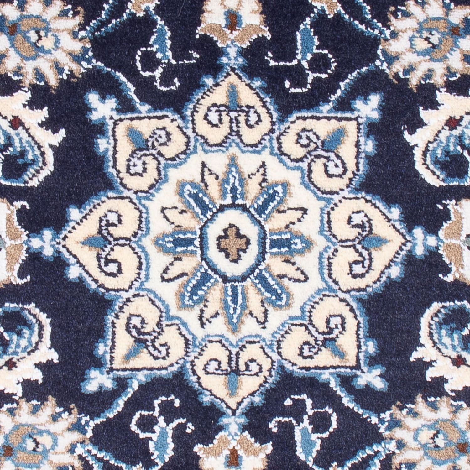 Perserteppich - Nain - Royal - 90 x 60 cm - dunkelblau
