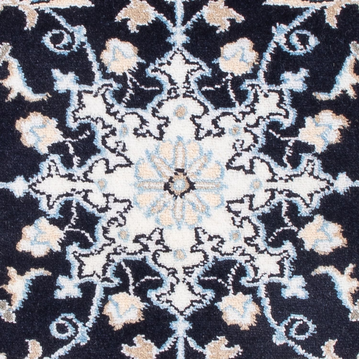 Perserteppich - Nain - Royal - 90 x 60 cm - dunkelblau