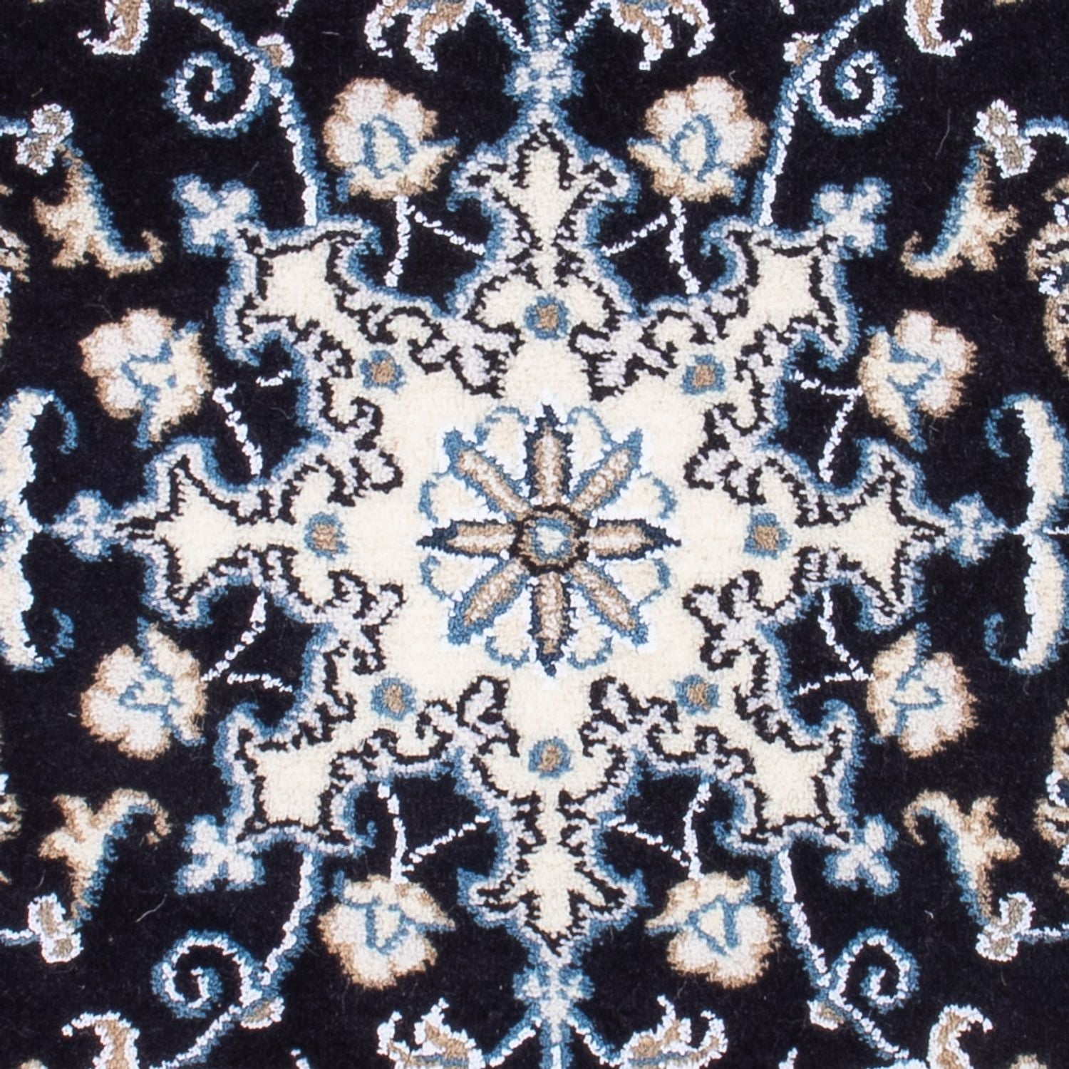 Perserteppich - Nain - Royal - 90 x 60 cm - dunkelblau