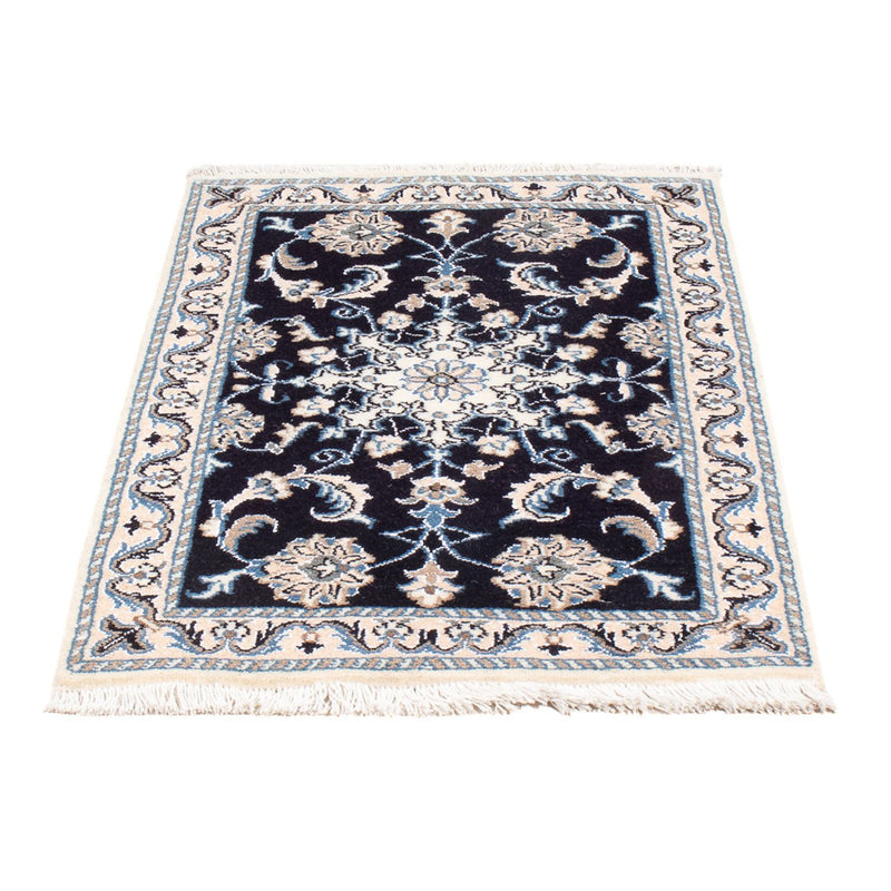 Perserteppich - Nain - Royal - 90 x 60 cm - dunkelblau