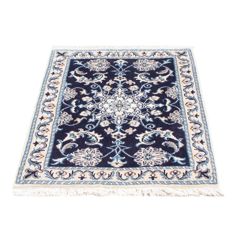 Perserteppich - Nain - Royal - 90 x 60 cm - dunkelblau