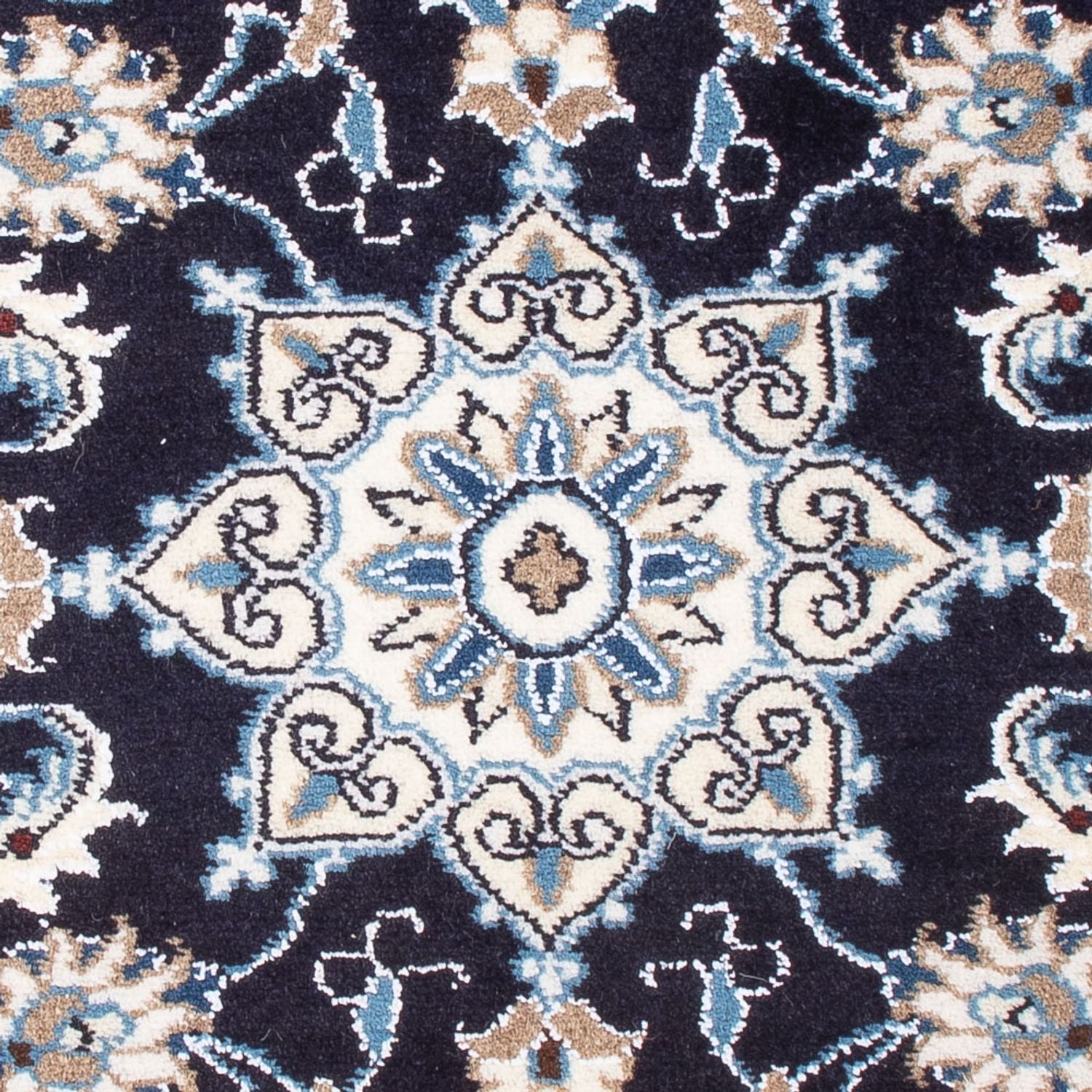 Perserteppich - Nain - Royal - 90 x 60 cm - dunkelblau