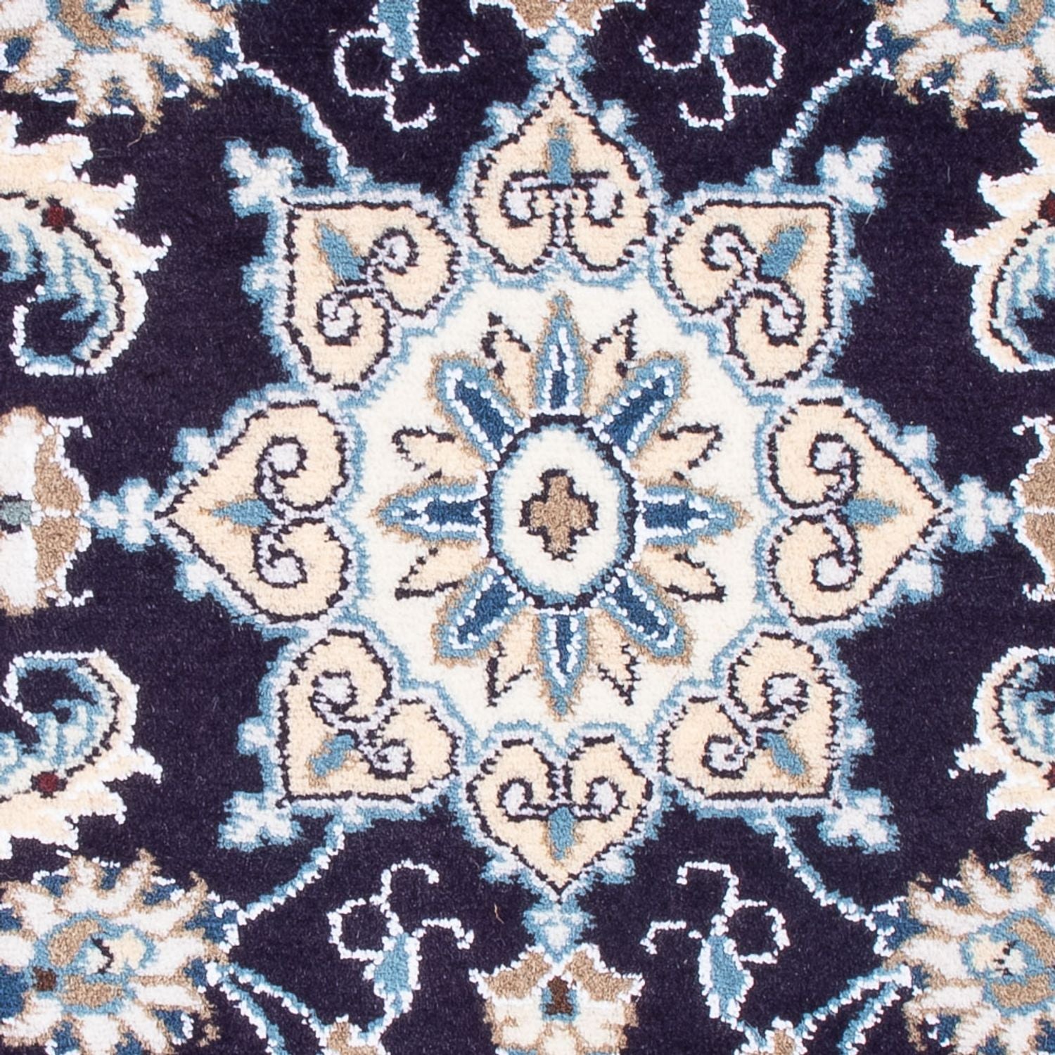 Perserteppich - Nain - Royal - 90 x 60 cm - dunkelblau