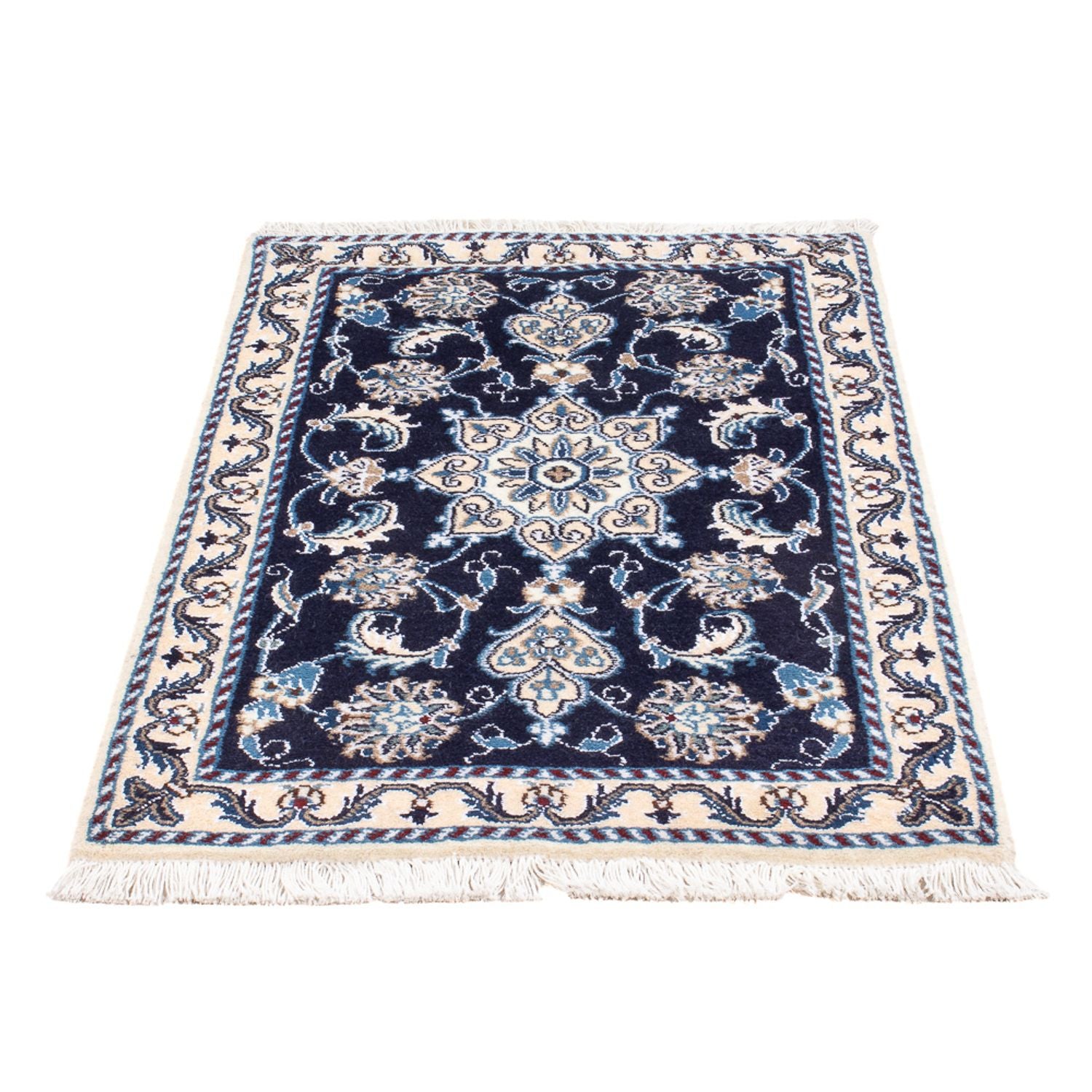 Perserteppich - Nain - Royal - 90 x 60 cm - blau