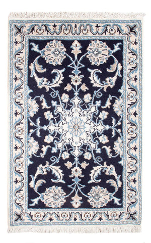 Perserteppich - Nain - Royal - 90 x 60 cm - dunkelblau