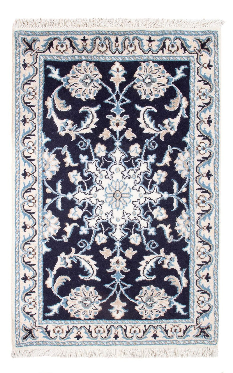 Perserteppich - Nain - Royal - 90 x 60 cm - dunkelblau