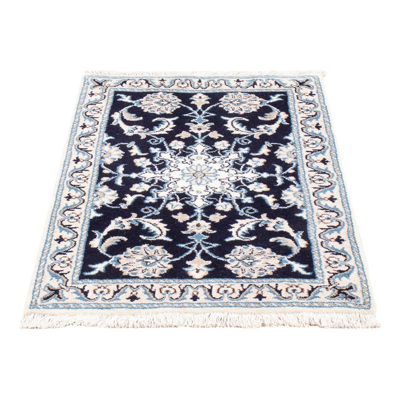 Perserteppich - Nain - Royal - 90 x 60 cm - dunkelblau