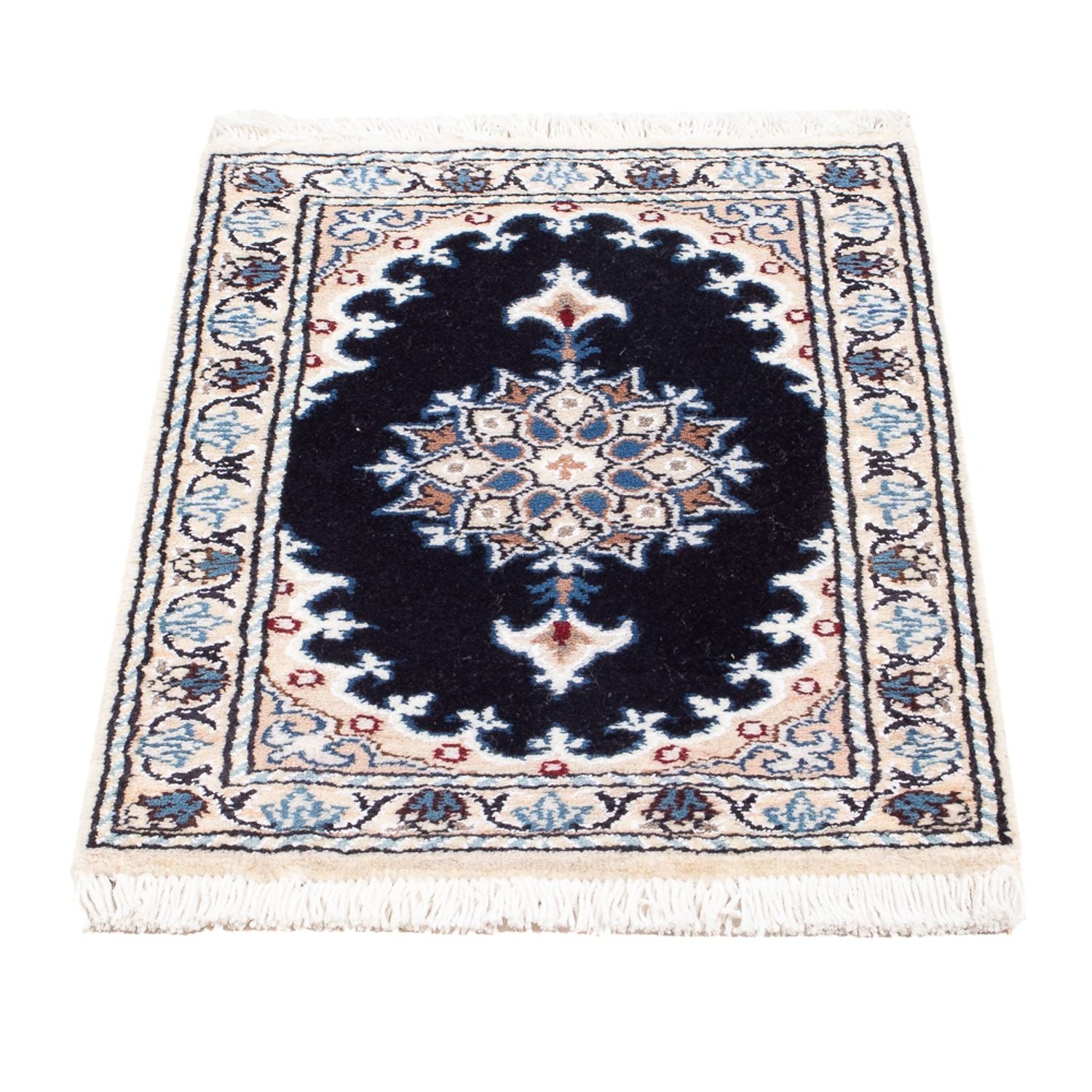 Perserteppich - Nain - Royal - 60 x 40 cm - dunkelblau