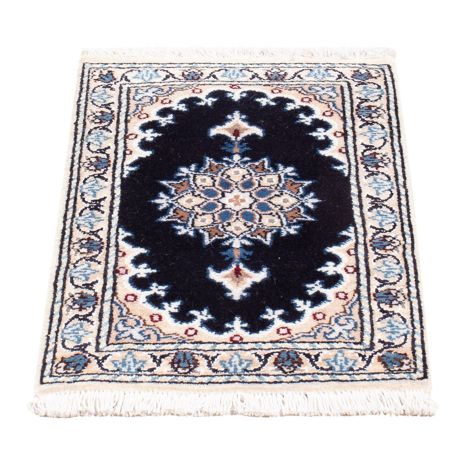 Perserteppich - Nain - Royal - 60 x 40 cm - dunkelblau